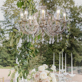 SEARCHLIGHT Utah Outdoor 8Lt Pendant - Gold & Crystal