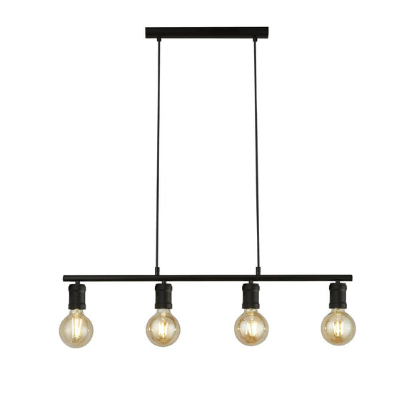 SEARCHLIGHT DANCE 4LT BAR PENDANT - SAND BLACK METAL