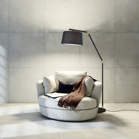 TRACY - Matt Black Metal Floor Lamp