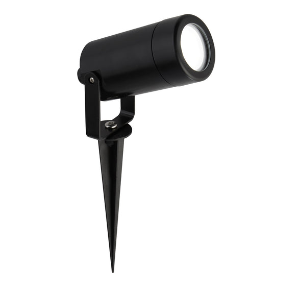 SEARCHLIGHT SPIKEY Outdoor Spotlight - Black Metal & Polycarbonate