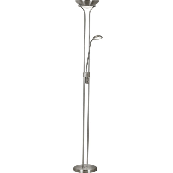 SEARCHLIGHT MOTHER & CHILD Floor Lamp - Satin Silver Metal & Glass