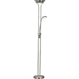 SEARCHLIGHT MOTHER & CHILD Floor Lamp - Satin Silver Metal & Glass