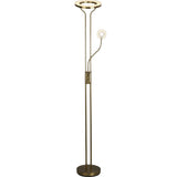 SEARCHLIGHT Mother & Child Satin Brass Metal Floor Lamp