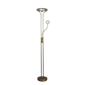 SEARCHLIGHT Mother & Child Satin Brass Metal Floor Lamp