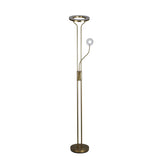 SEARCHLIGHT Mother & Child Satin Brass Metal Floor Lamp