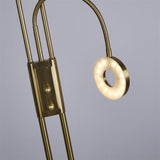 SEARCHLIGHT Mother & Child Satin Brass Metal Floor Lamp