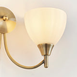 ENDON Alton 2Lt Wall Light - Antique Brass