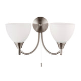 ENDON Alton 2Lt Wall Light - Satin Chrome