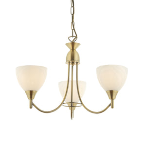 ENDON Alton 3Lt Pendant - Antique brass