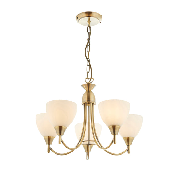 ENDON Alton 5Lt Pendant - Antique Brass