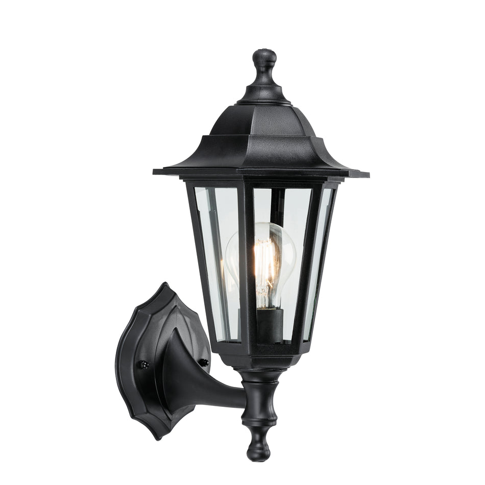 Bayswater Outdoor IP44 Wall Light - Black, Traditional Lantern Style