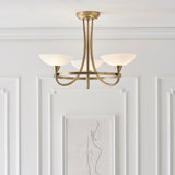 ENDON Cagney 3Lt Semi Flush - Antique Brass