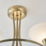 ENDON Cagney 3Lt Semi Flush - Antique Brass