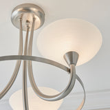 ENDON Cagney 3Lt Semi Flush - Satin Chrome