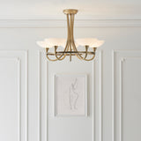 ENDON Cagney 5Lt Semi Flush - Antique Brass