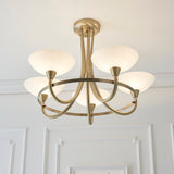 ENDON Cagney 5Lt Semi Flush - Antique Brass