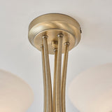 ENDON Cagney 5Lt Semi Flush - Antique Brass