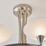 ENDON Cagney 5Lt Semi Flush - Satin Chrome