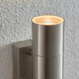 ENDON Canon PIR 2Lt Wall Light - Polished Stainless Steel