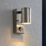 ENDON Canon PIR Wall Light - Polished Stainless Steel