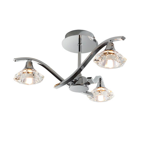 ENDON Langella 3Lt Semi Flush