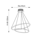 ENDON Kline 2 Ring Pendant