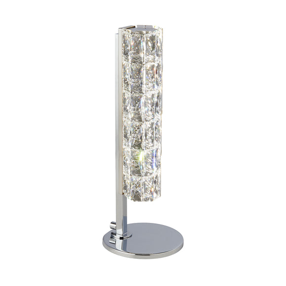 SEARCHLIGHT REMY Table Lamp - Chrome Metal & Clear Crystal Glass