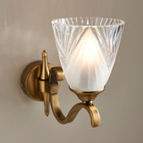 INTERIORS 1900 Columbia Brass Single Wall & Deco Glass - Antique Brass