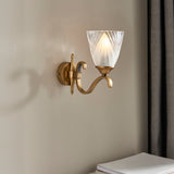 INTERIORS 1900 Columbia Brass Single Wall & Deco Glass - Antique Brass