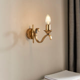 INTERIORS 1900 Columbia Brass Single Wall & Deco Glass - Antique Brass