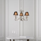 INTERIORS 1900 Oksana Nickel 3Lt Pendant & Black Shades