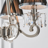 INTERIORS 1900 Oksana Nickel 3Lt Pendant & Black Shades