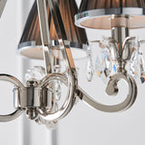 INTERIORS 1900 Oksana Nickel 3Lt Pendant & Black Shades