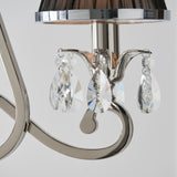 INTERIORS 1900 Oksana Nickel 3Lt Pendant & Black Shades