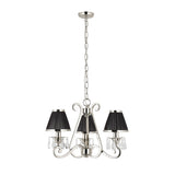 INTERIORS 1900 Oksana Nickel 3Lt Pendant & Black Shades