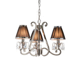 INTERIORS 1900 Oksana Nickel 3Lt Pendant & Black Shades