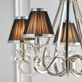 INTERIORS 1900 Oksana Nickel 5Lt Pendant & Black Shades