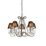 INTERIORS 1900 Oksana Nickel 5Lt Pendant & Black Shades