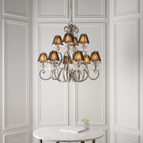 INTERIORS 1900 Oksana Nickel 12Lt Pendant & Black Shades