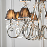 INTERIORS 1900 Oksana Nickel 12Lt Pendant & Black Shades