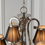 INTERIORS 1900 Oksana Nickel 12Lt Pendant & Black Shades