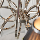 INTERIORS 1900 Oksana Nickel 12Lt Pendant & Black Shades