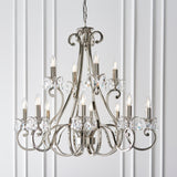 INTERIORS 1900 Oksana Nickel 12Lt Pendant & Black Shades