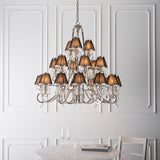 INTERIORS 1900 Oksana Nickel 21Lt Pendant & Black Shades