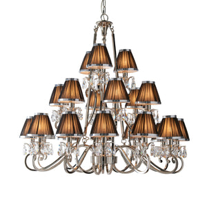 INTERIORS 1900 Oksana Nickel 21Lt Pendant & Black Shades