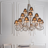 INTERIORS 1900 Oksana Nickel 21Lt Pendant & Black Shades