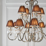 INTERIORS 1900 Oksana Nickel 12Lt Pendant & Chocolate Shades