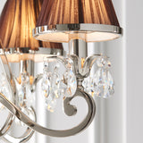 INTERIORS 1900 Oksana Nickel 5Lt Pendant & Chocolate Shades