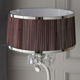 INTERIORS 1900 Oksana Nickel Medium Table & Chocolate Shade