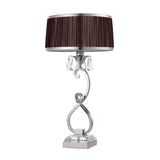 INTERIORS 1900 Oksana Nickel Medium Table & Chocolate Shade